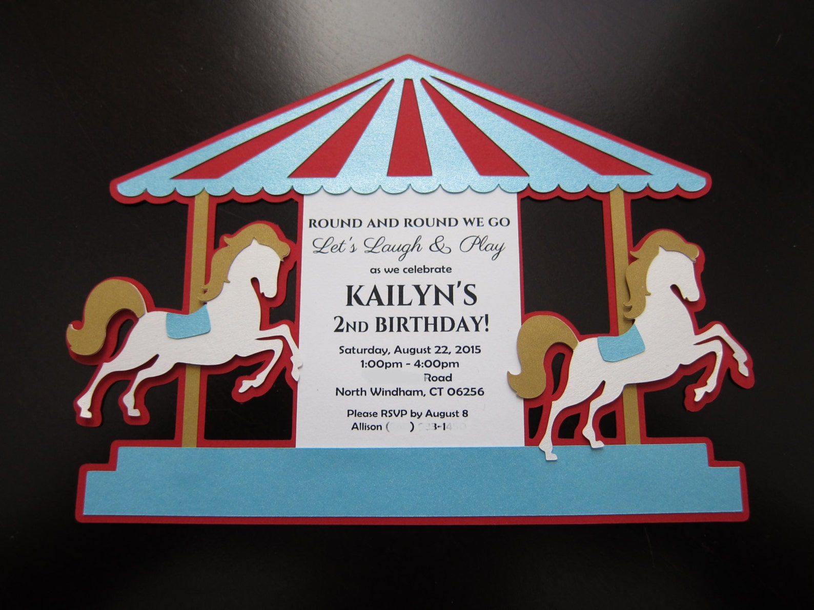 Carousel Invitation Etsy