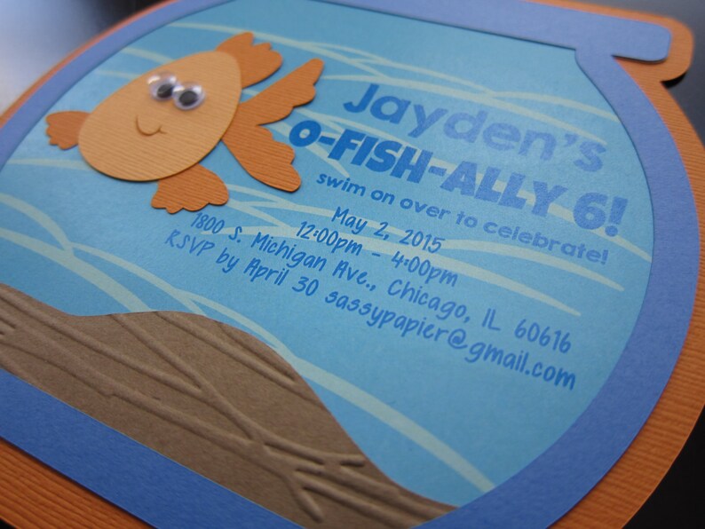 Fish Bowl Invitation Etsy