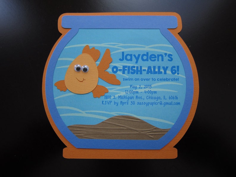 Fish Bowl Invitation Etsy