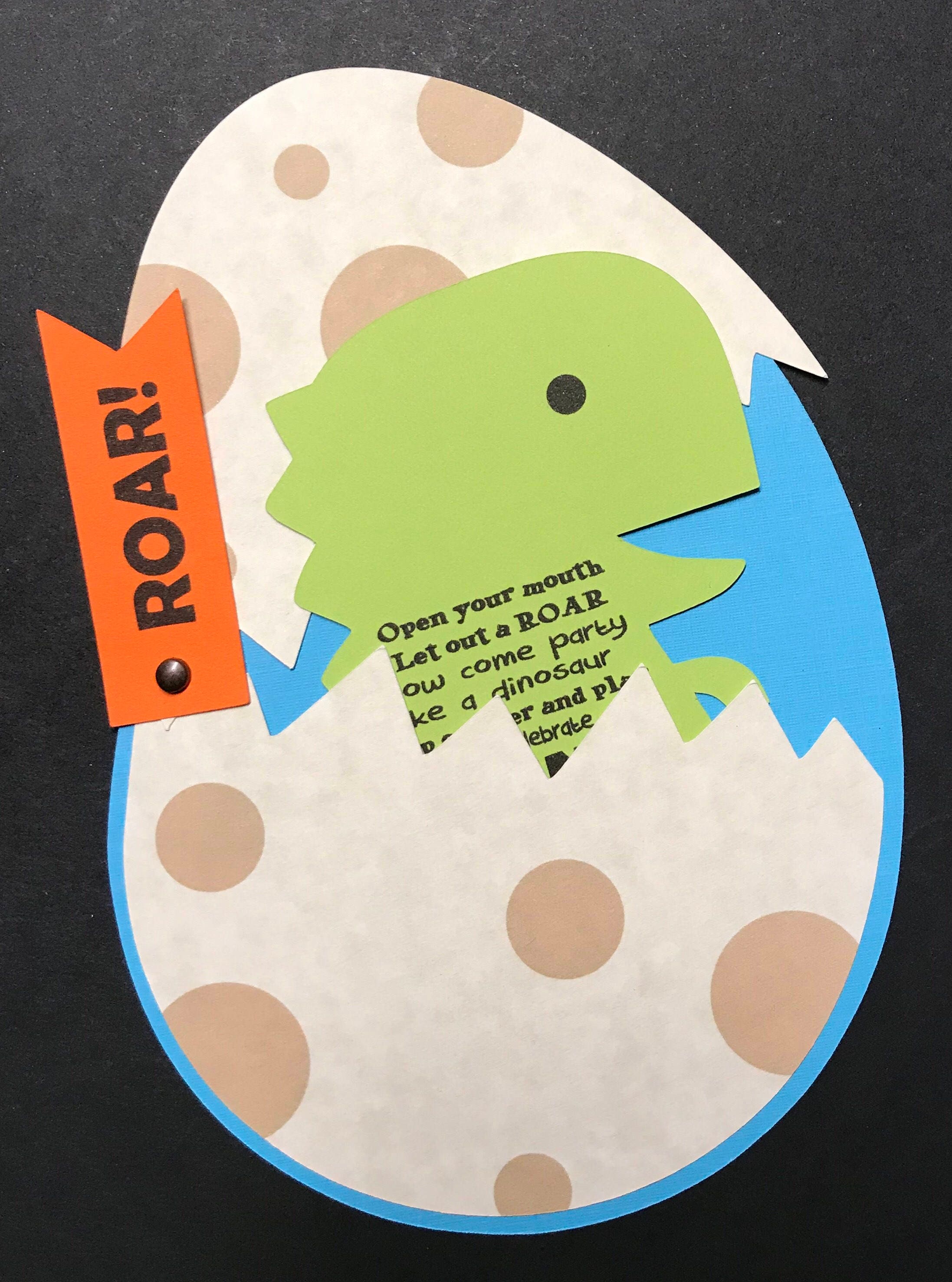 Invitación de huevo de dinosaurio - Etsy México Invitación de huevo de dinosaurio - Etsy México