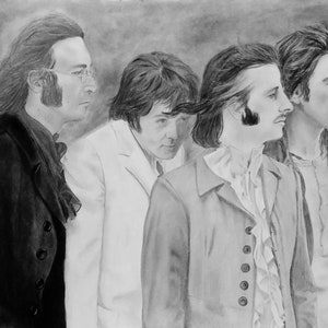 The Beatles portrait drawing Art Print
