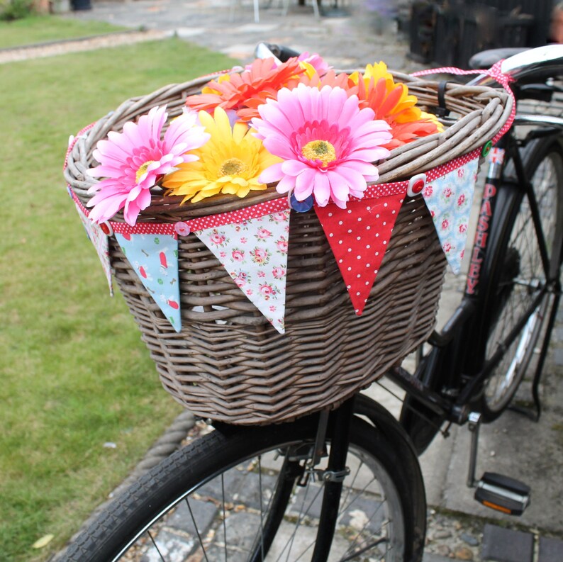 Bicycle basket bunting mini bunting flag garland bike Etsy