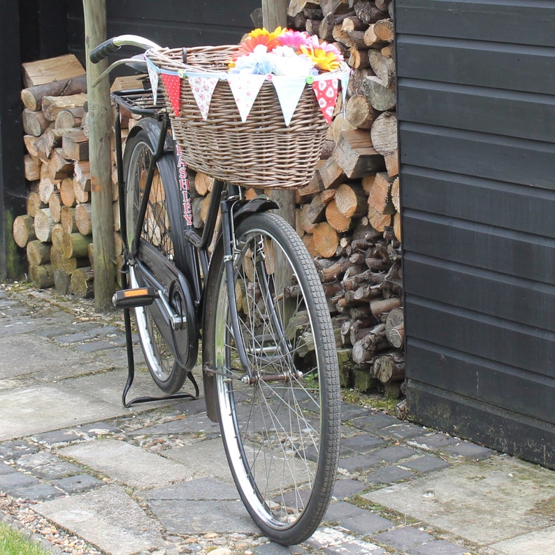 Bicycle basket bunting mini bunting flag garland bike | Etsy