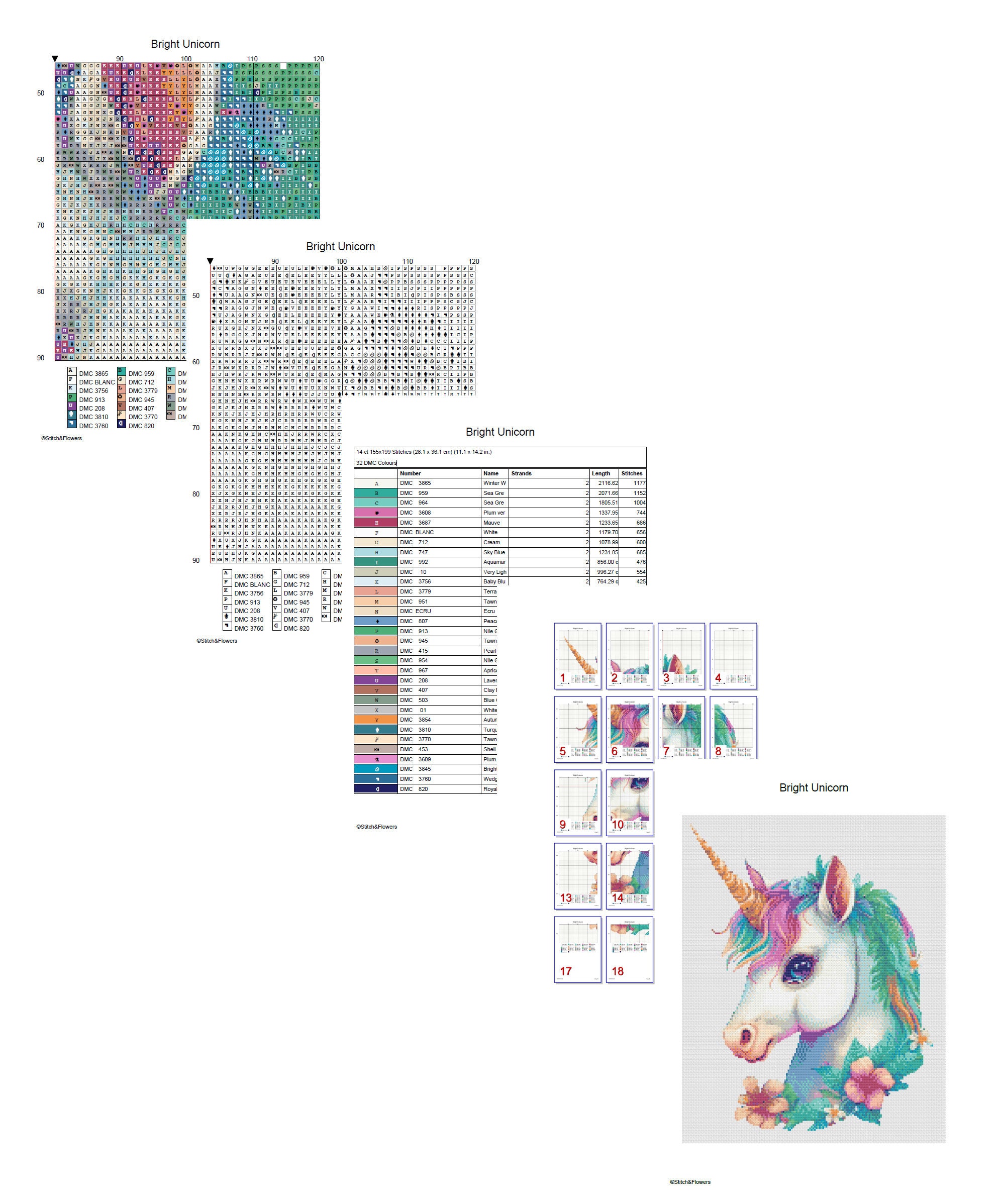 DMC Kreuzstich-Set 'Einhorn' – Komplettset Für Anfänger Mit Stoff, Garn, Sticknadel & Anleitung
