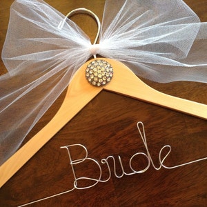 Bridal Hanger, Wedding Shower Gift, Wedding Dress Hanger, Jewels & Rhinestone Hanger