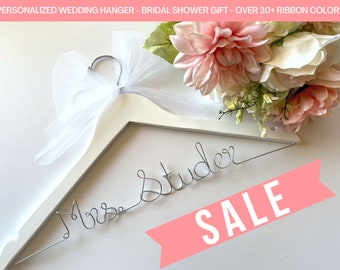 CYBER SALE Wedding hanger, Bride hanger, Bridesmaid hanger, Personalized wedding hanger, Wedding dress hanger, Custom hangers