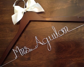 HUGE SALE Personalized Hangers/ Bride/ Wedding Dress Hanger/Bridal Gift/ bridal party GIFTS/ wire hanger/ wedding hanger