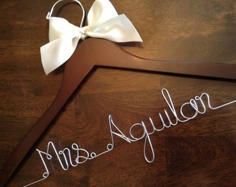 CYBER MONDAY sale Personalized Hangers/ Bride/ Wedding Dress Hanger/Bridal Gift/ bridal party GIFTS/ wire hanger/ wedding hanger