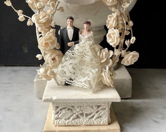 antique wedding cake topper, circa 1940s