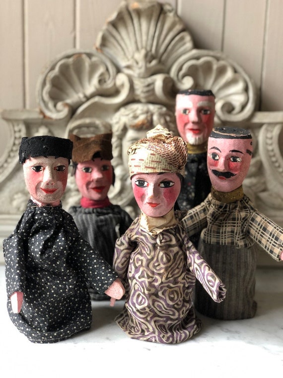 Simplemente desbordando temporal Escrutinio 1800 antiguos títeres de teatro de juguete francés marionetas - Etsy España
