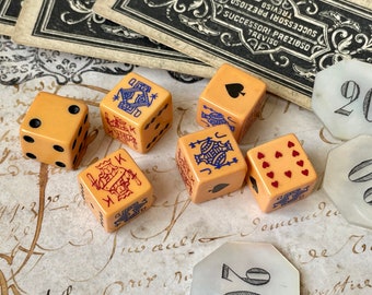 antique Bakelite dice, set of six ~ circa 1930s