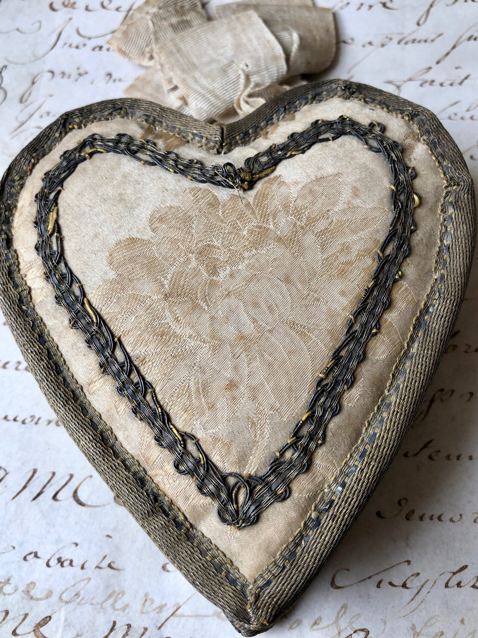 1800s antique French heart shaped reliquary 19th century | Etsy