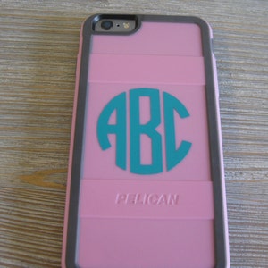 Phone Case Monogram Decal - Monogram Phone Case Decal - Monogram Decal - Phone Decal - Phone Monogram Decal - Phone Monogram - Circle