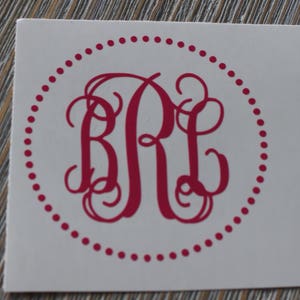 Circle Monogram Car Decal - Monogram Circle Dot Car Decal - Dot Monogram Car Decal - Monogram Decal - Car Decal - Dot Monogram Decal - Decal