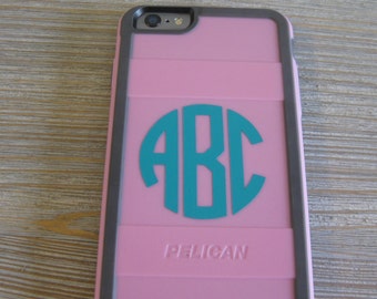 Phone Case Monogram Decal - Monogram Phone Case Decal - Monogram Decal - Phone Decal - Phone Monogram Decal - Phone Monogram - Circle