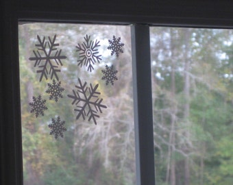 Snowflake Decals - Snowflake Stickers - Elsa Decals - Snowflakes - Winter Decals - Window Decals - Christmas Decals - Window Decorations