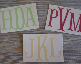 Monogram Car Decal - Monogram Decal - Car Decal - Monogram - Yeti Decal - Monogram Sticker - Monogram Yeti  Decal - Decal - Car Monogram