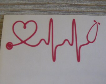 Nurse Decal - Nurse Hearbeat Decal - Nurse Heartbeat Car Decal - Nurse  Heartbeat - Monogram Decal - Heartbeat Decal - Doctor Heartbeat