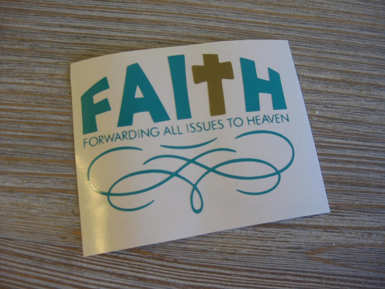 Faith Decal Faith Car Decal Christian Car Decal Etsy