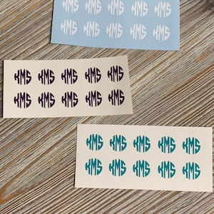 Nail Decals - Monogram Nail Decals - Vinyl Decals - Circle Monogram Decals - Circle Monogram Nail Decals - Monogram