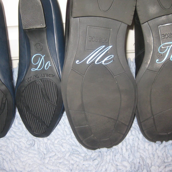 I Do Shoe Decals - I Do Shoe Stickers - Wedding Decals - Shoe Stickers - Wedding Shoe Decals - I Do Me Too Decal - Wedding Day - Blue