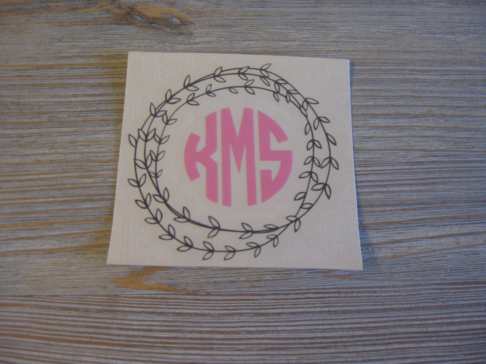 Vine Monogram Car Decal Monogram Vine Car Decal Monogram Etsy