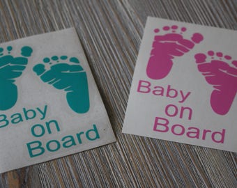 Baby on Board Car Decal - Baby Decal - Car Decal - Decal Baby On Board -  Kids Decal - Travel - Baby - Decal - Sticker - Car Window Decal