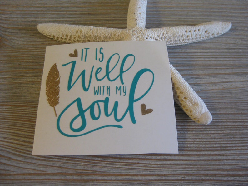 It Is Well With My Soul Decal - Yeti Decal - Decal Yeti - Monogram Yeti Decal - Religious Car Decal - Christian Decal - Monogram Decal bild 3