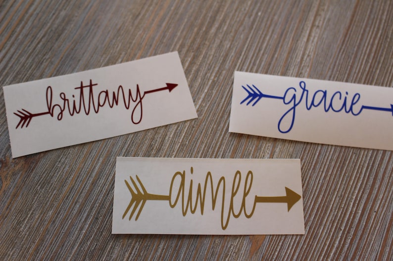 Arrow Name Decal Name Decal Arrow Decal Personalized - Etsy