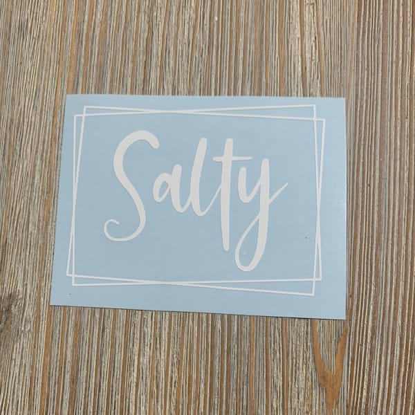 Salty Decal - Beach Decal - Salty Car Decal - Monogram Decal - Salty - Beach - Vinyl Decal - Car Decal - Summer Decal - Decal -