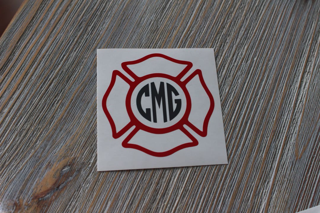 Pegatinas Y Calcomanías De Bomberos Logotipo Voluntario Del