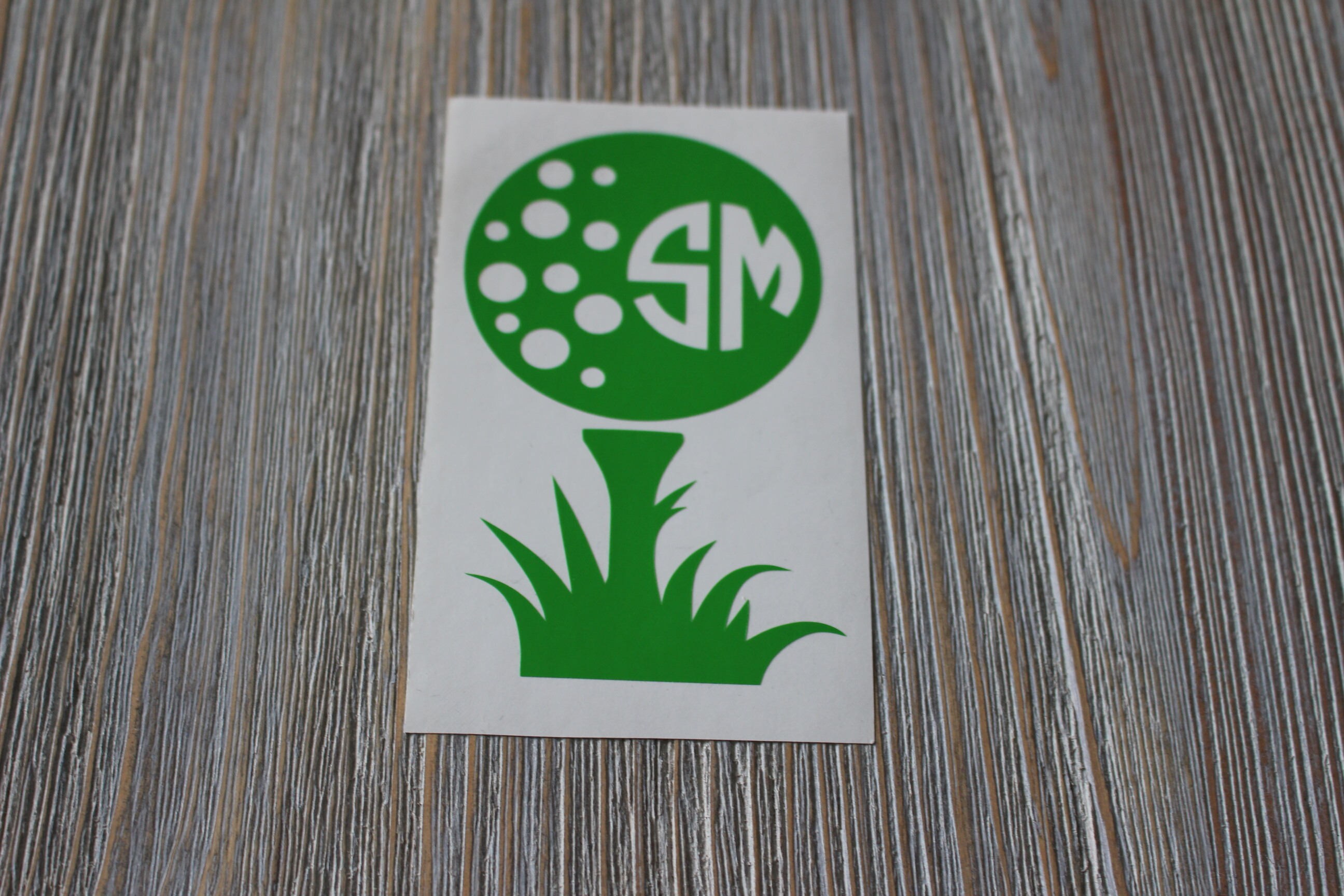 Golf Ball Monogram Car Decal Monogram Golf Ball Car Decal Etsy