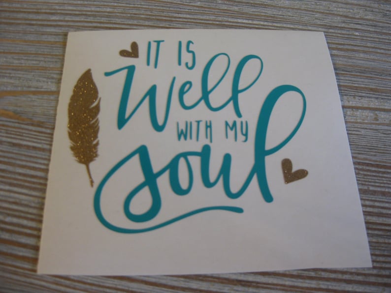 It Is Well With My Soul Decal - Yeti Decal - Decal Yeti - Monogram Yeti Decal - Religious Car Decal - Christian Decal - Monogram Decal bild 2
