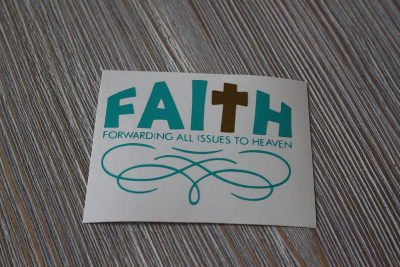 Faith Decal Faith Car Decal Christian Car Decal Etsy