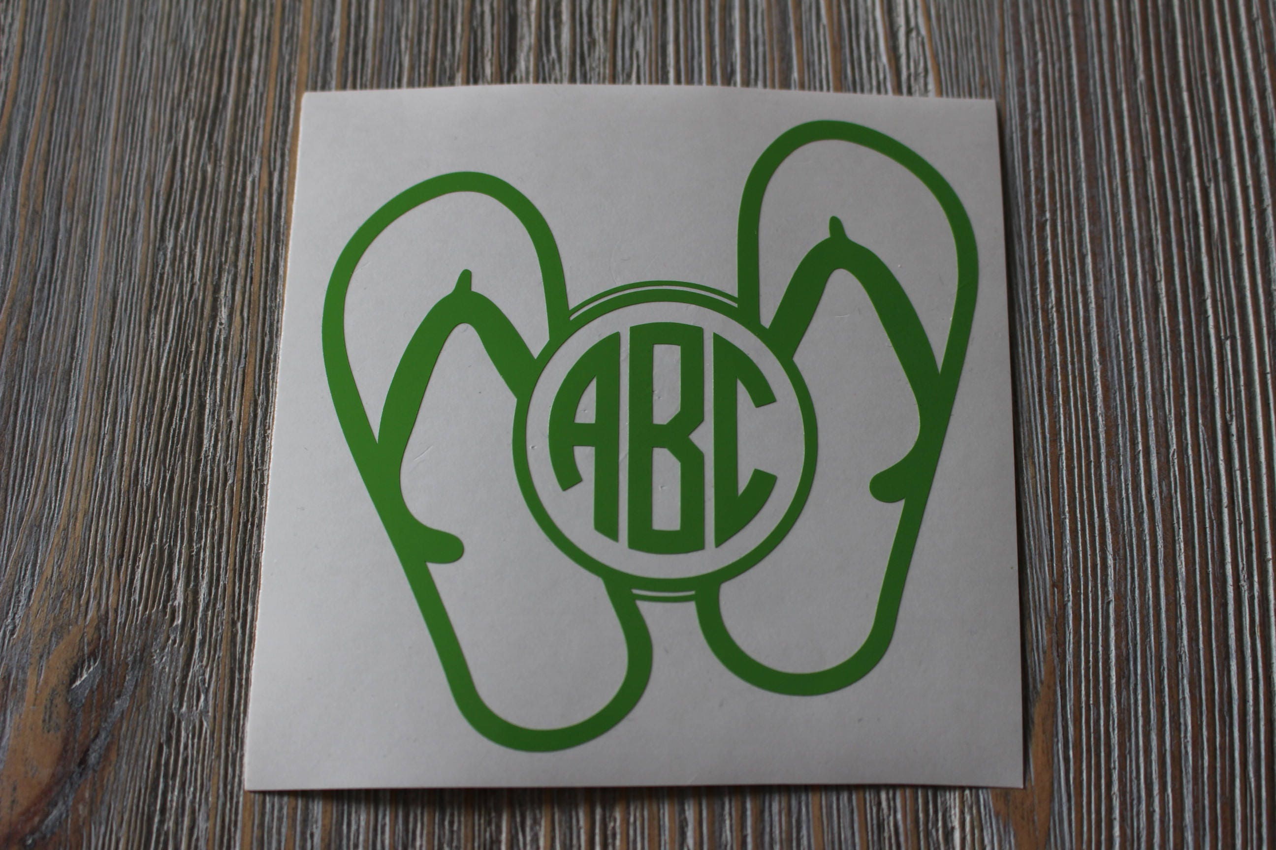 Download Flip Flop Monogram Car Decal Monogram Flip Flop Car Decal ...