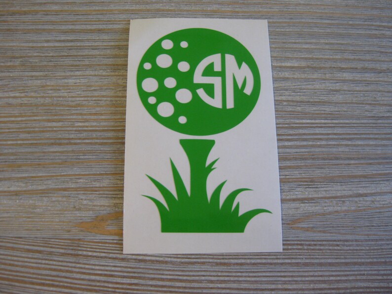 Golf Ball Monogram Car Decal Monogram Golf Ball Car Decal Etsy