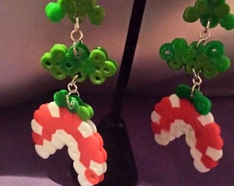 Mario Piranha Plant Perler Earrings