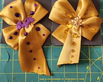Gold Ribbon Halloween Hairbows