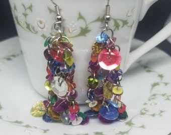 Sequin Chandelier Earrings