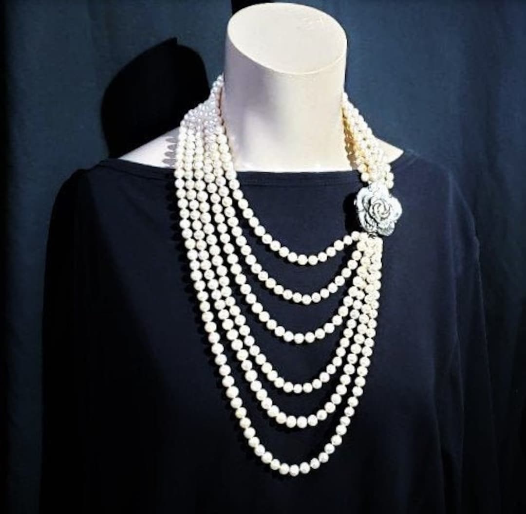 Multistrand Pearl Necklace Cultured Freshwater Pearls Pearl 