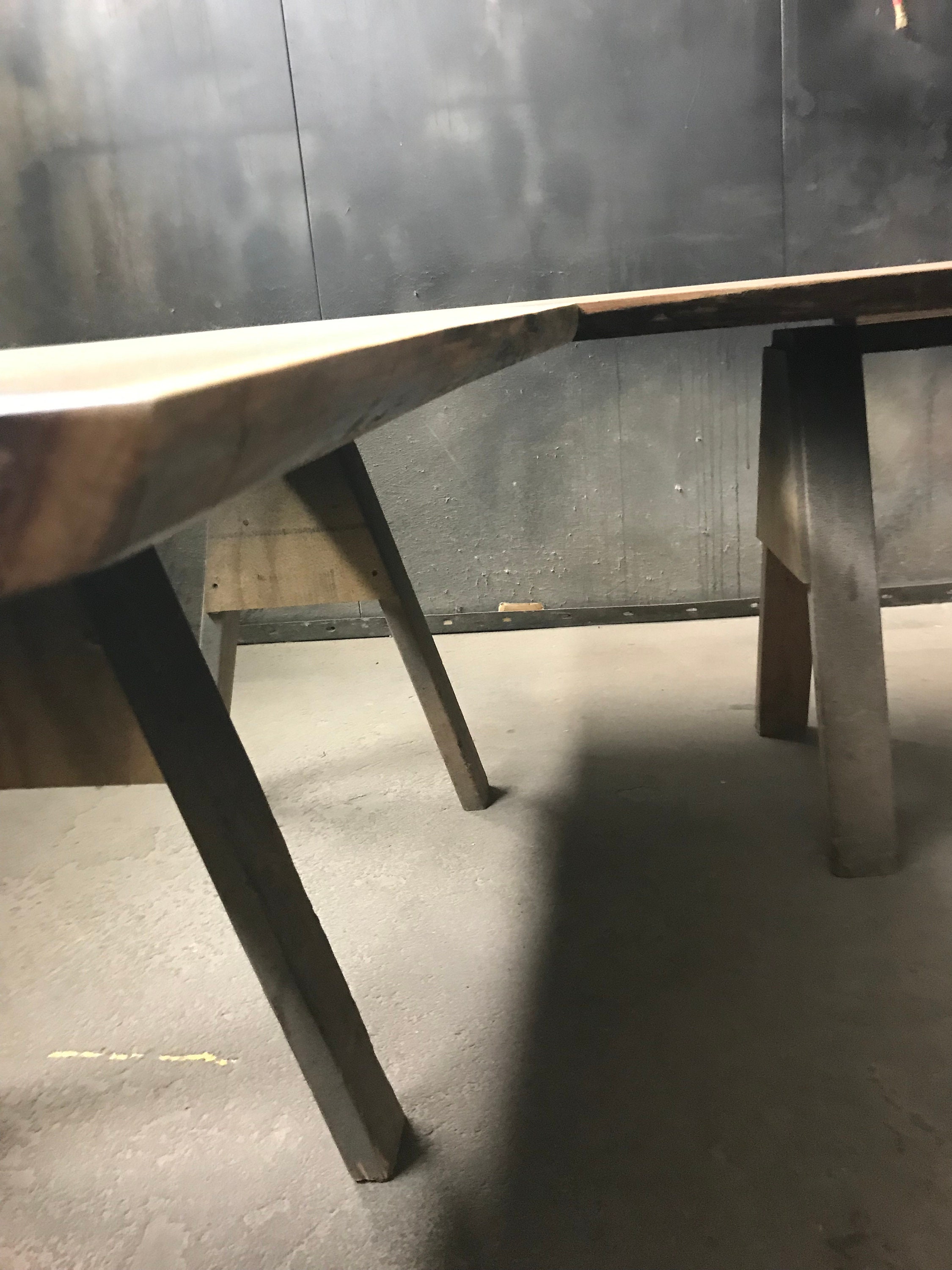 L Shaped Desk Walnut Top Steel Base - Etsy