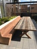 20 FT Solid Wooden Redwood Long Bench for Both Indoor And Outdoor Use 