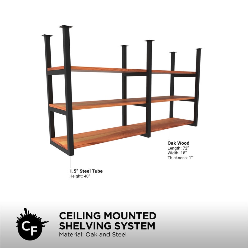 Ceiling Mounted Shelving System Etsy