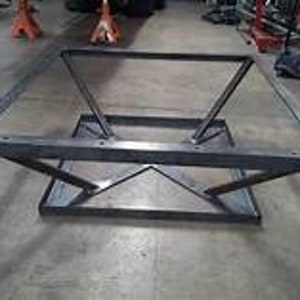 Modern Heavy Duty Iron Table Frame - Square Tubing Large Steel Frame Table Base With Welded Joint For Coffee & End Tables