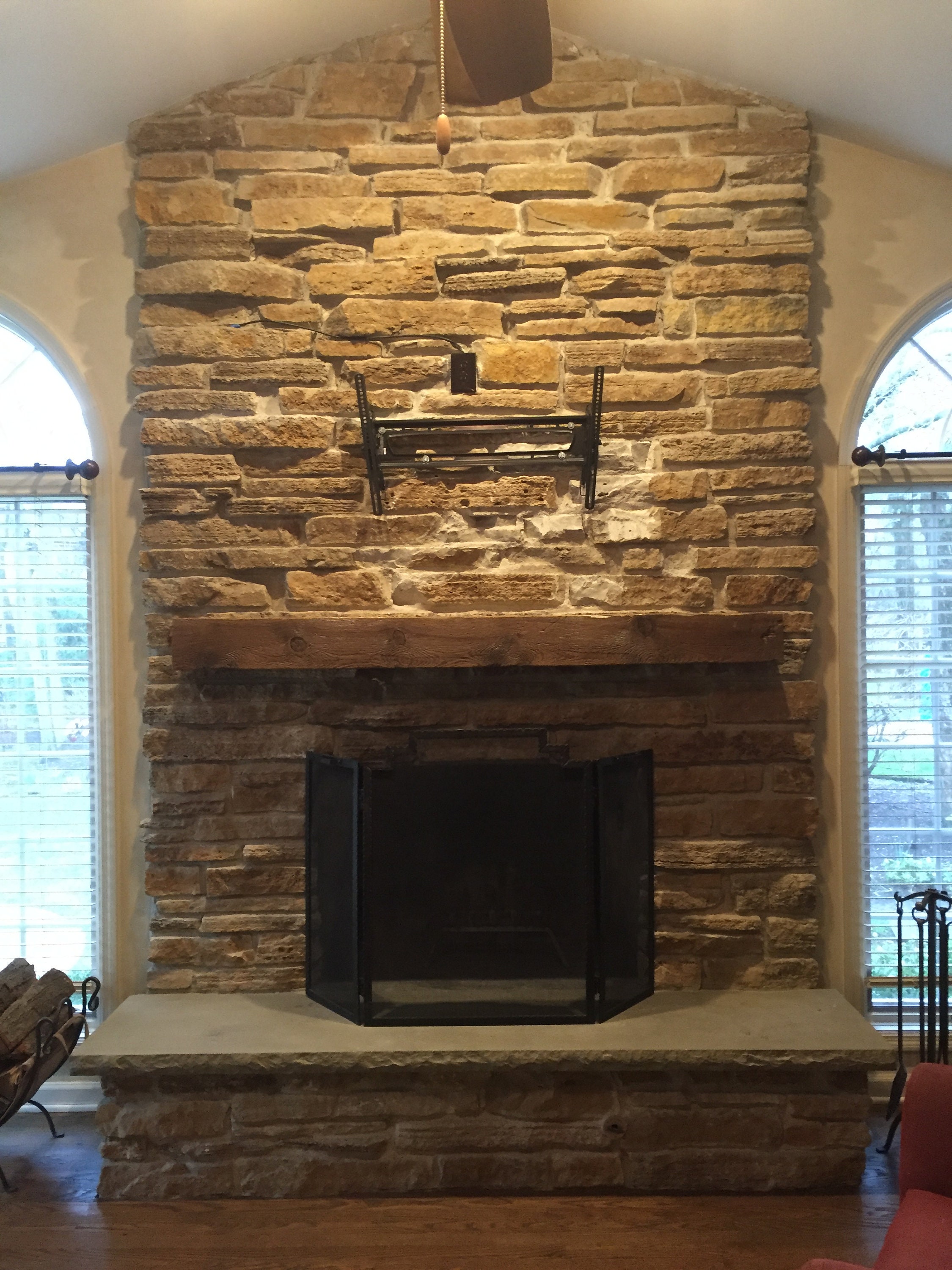 Brown Color Modern Wall Box Beam Mantel Made From Reclaimed - Etsy