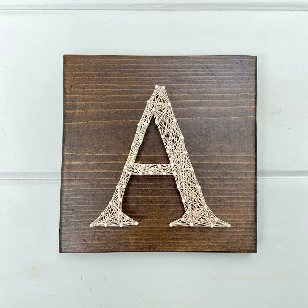Letter String Art, Alphabet String Art, Initial String Art Etsy