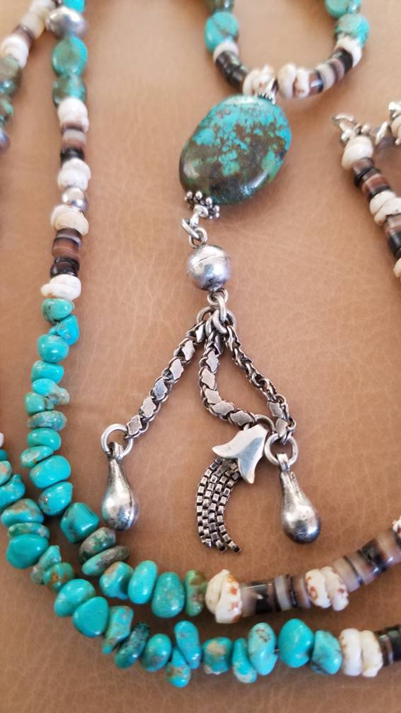 Firstmeet Navajo Pearl Necklace For Women Vintage Handmade Long