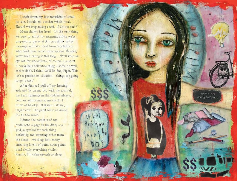 Future Girl illustrated art journal YA novel for age 12 to adult, Deaf Auslan content. image 6