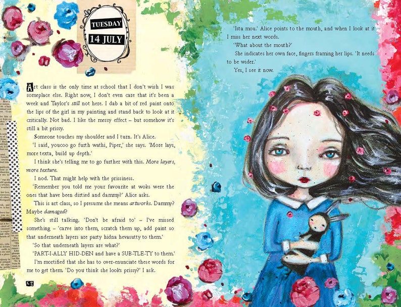 Future Girl illustrated art journal YA novel for age 12 to adult, Deaf Auslan content. image 4