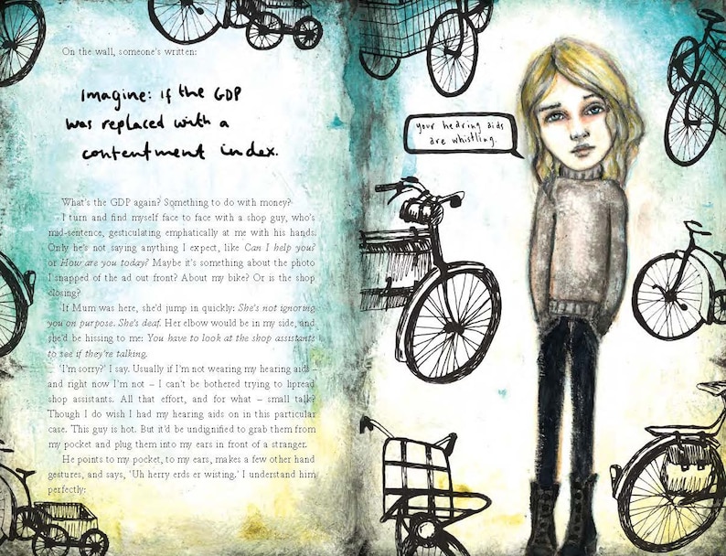 Future Girl illustrated art journal YA novel for age 12 to adult, Deaf Auslan content. image 7
